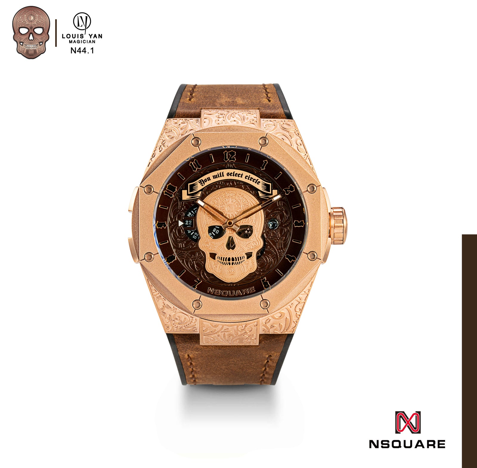 NSquare The Magician Watch 46mm N44.1 Magic RG Brown LIMITED EDITION||NSquare魔術師系列 46毫米 N44.1 魔幻啡金限量版