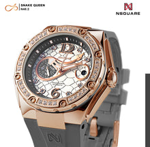 Load image into Gallery viewer, NSQUARE SnakeQueen39mm Automatic Watch- N48.2 RG/Gray|NSQUARE 蛇后39毫米系列 自動錶. N48.2玫瑰金色/冷灰色
