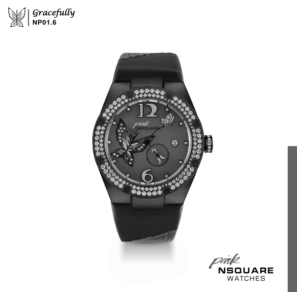 NSQUARE PINK Gracefully Automatic Watch-40mm NP01.6|NSQUARE PINK 蝴蝶系列自動表-40毫米 NP01.6