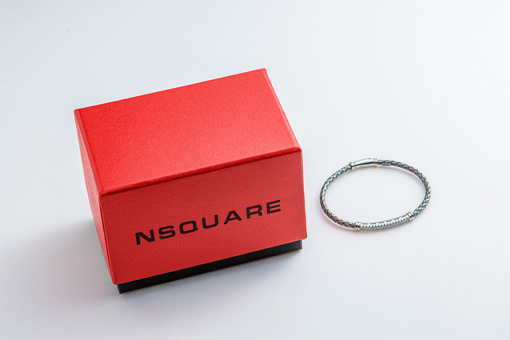 NSquare Jewellet Series Bangle 18cm NB4.1-S Silver|NSquare Jewellet系列 手鐲 18厘米 NB4.1-S 銀色