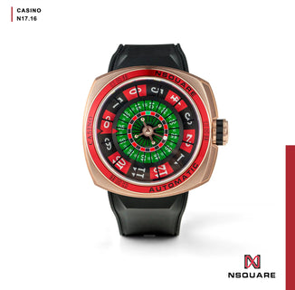 NSQUARE CASINO Automatic Watch 51mm-N17.16 Black/RG Limited Edition 88pcs|NSQUARE賭場系列自動表51毫米-N17.16黑色/玫瑰金色限量版88只
