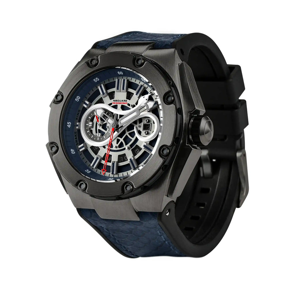 NSQUARE SnakeKing Automatic Watch-46mm N10.19 Gray Metal Blue|NSQUARE 蛇皇系列 自動錶-46毫米  N10.19 灰藍色