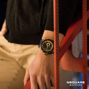 NSQUARE SnakeKing Automatic Watch-46mm N10.3 Gray/Tour Yellow/Black|蛇皇系列 自動錶-46毫米  N10.3 灰色/旅行黃/黑色