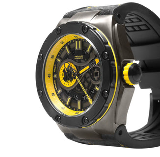 NSQUARE SnakeKing Automatic Watch-46mm N10.3 Grey/Tour Yellow/Black|蛇皇系列 自動表-46毫米 N10.3 灰色/旅行黃/黑色