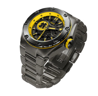 NSQUARE SnakeKing Automatic Watch-46mm N10.3 Gray/Yellow/GrayBracelet|蛇皇系列 自動表-46毫米 N10.3 灰/黃/灰錶鍊帶