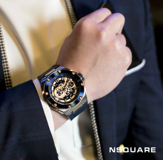 NSquare SnakeKing Automatic Watch 46mm N10.4 RG/Steel/Coastal Blue|NSquare蛇皇系列 自動錶-46毫米  N10.4 海岸藍色