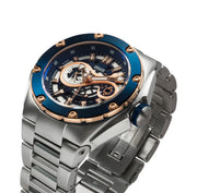NSQUARE SnakeKing Automatic Watch-46mm N10.4 RG/Steel/SS Bracelet|蛇皇系列 自動錶-46毫米  N10.4 海岸藍色/不銹鋼錶鏈帶