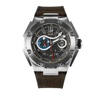 NSQUARE SnakeKing Automatic Watch-46mm N10.7 Chocolate/Steel|蛇皇系列 自動表-46毫米 N10.7 朱古力/鋼色