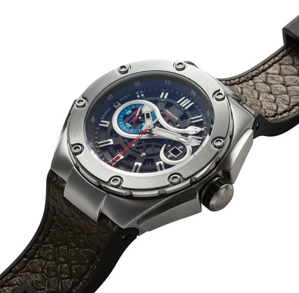 NSQUARE SnakeKing Automatic Watch-46mm N10.7 Chocolate/Steel|蛇皇系列 自動表-46毫米 N10.7 朱古力/鋼色