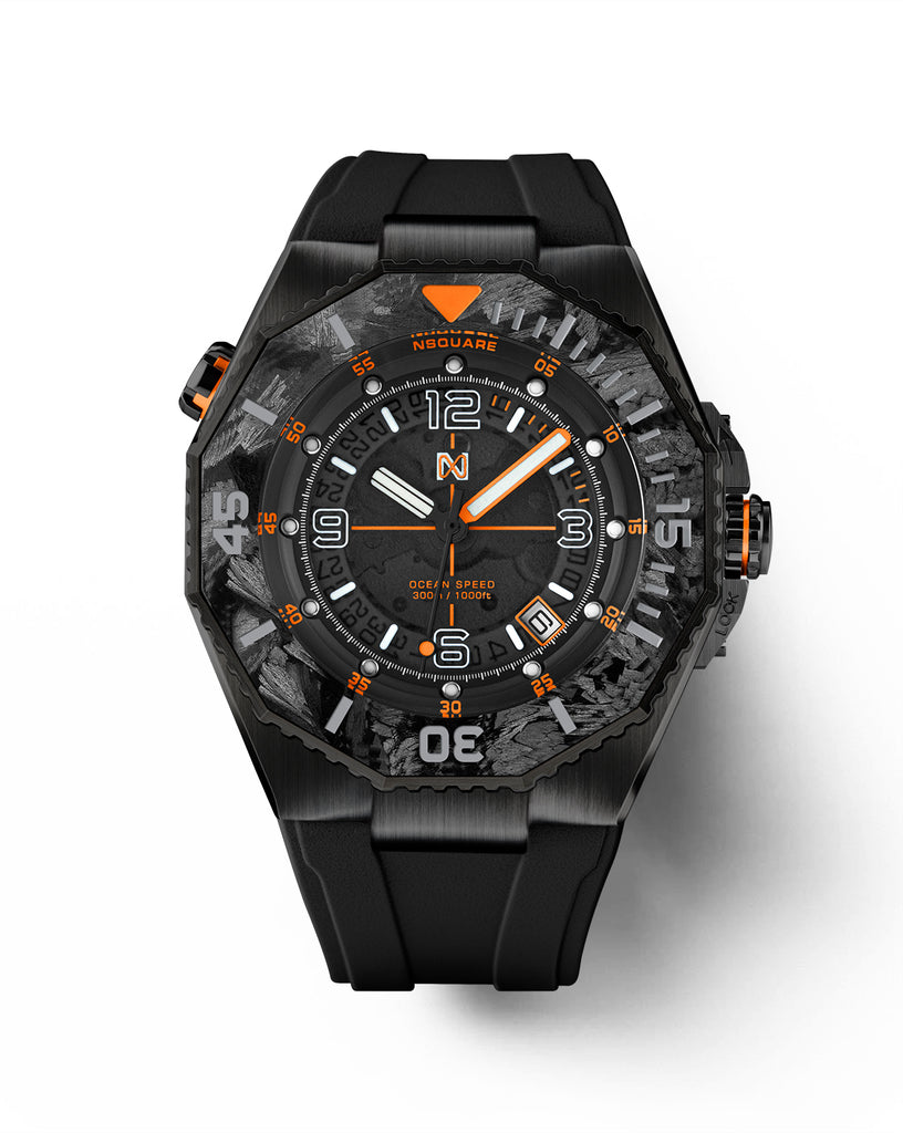Ocean Speed NS-27.1 黑色/橙色瑞士自動腕錶