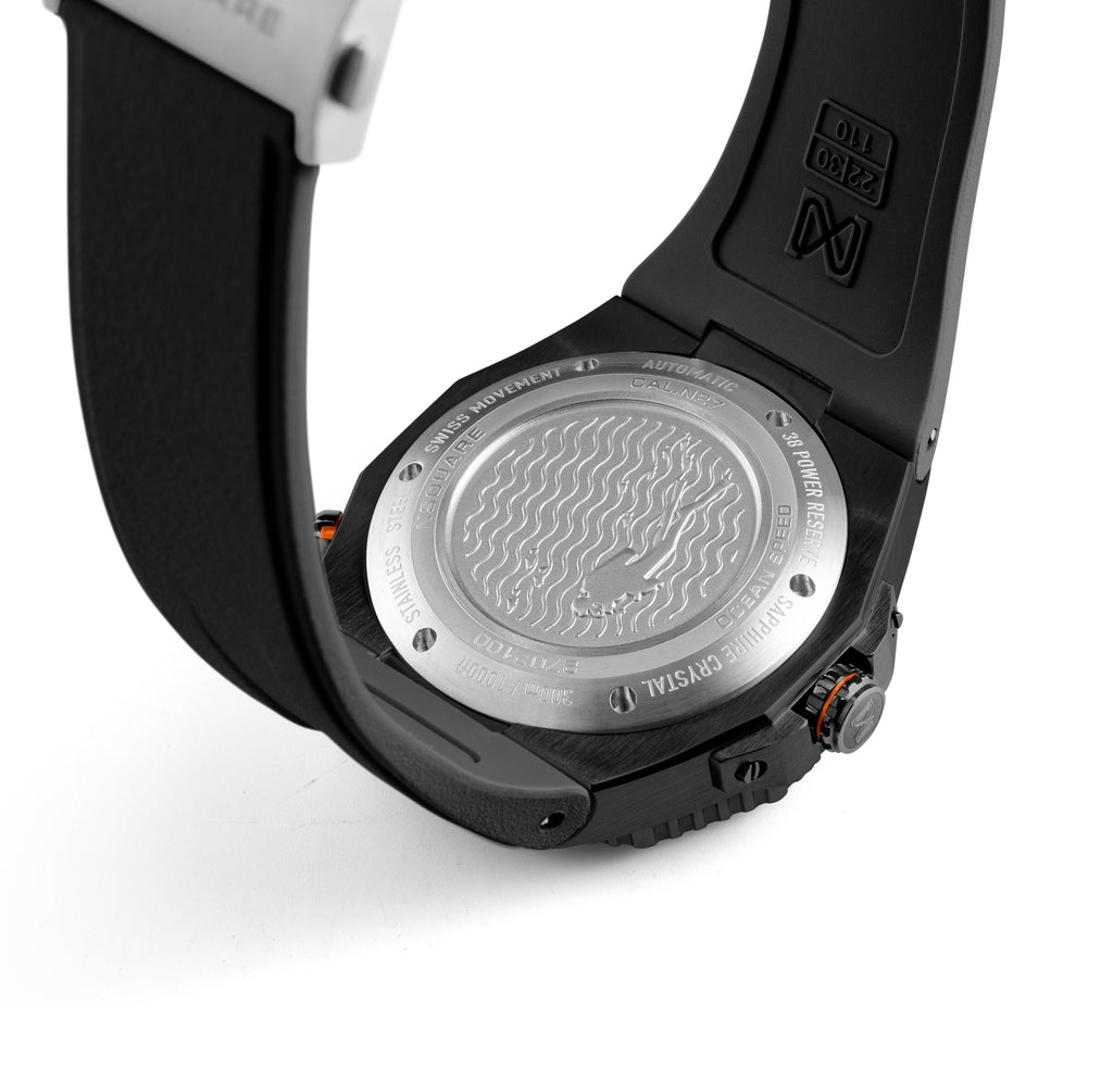 Ocean Speed NS-27.1 黑色/橙色瑞士自動腕錶