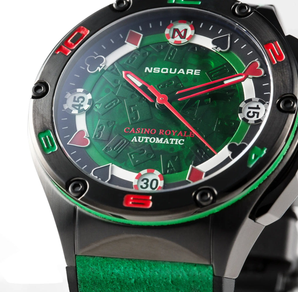 NSQUARE Casino Royale Automatic N40.1 GREEN/BLACK LIMITED EDITION|NSQUARE皇家賭場系列 自動錶N40.1 綠色/黑色限量版