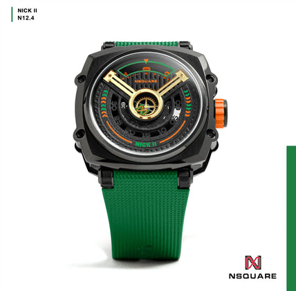 NSQUARE NICK II AUTOMATIC WATCH 45MM N12.4 GREEN |NSQUARE NICK II自動錶 45毫米 N12.4 綠色