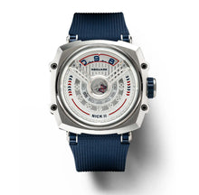 將圖片載入圖庫檢視器 NSQUARE NICK II AUTOMATIC WATCH 45MM N12.5 BLUE/STEEL |NSQUARE NICK II自動腕錶 45毫米 N12.5 藍色/鋼色