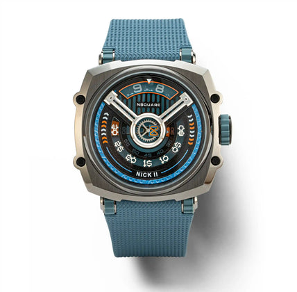 NSQUARE NICK II AUTOMATIC WATCH 45MM N12.6 MISTY BLUE/GRAY|NSQUARE NICK II自動錶 45毫米 N12.6 迷霧藍色/灰色