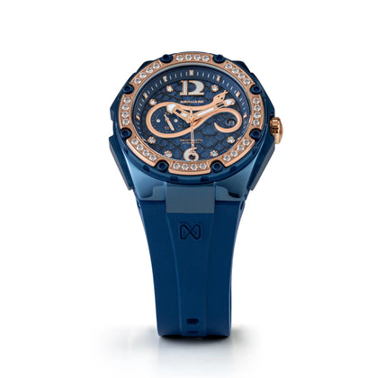 NSquare SnakeQueen 39mm Automatic Watch N48.12 Noble Blue|NSquare蛇后39毫米系列 自動錶 N48.12 貴侯藍