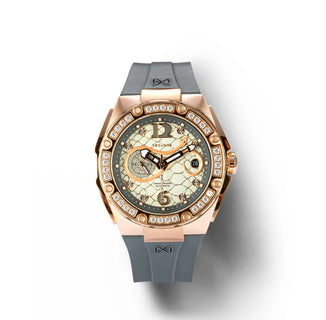 NSQUARE SnakeQueen39mm Automatic Watch- N48.2 RG/Gray|NSQUARE 蛇后39毫米系列 自動錶. N48.2玫瑰金色/冷灰色