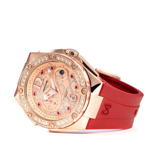 NSquare SnakeQueen39mm Automatic Watch N48.6 RG/Night Maroon Red|NSquare蛇后39毫米系列 自動錶 N48.6 玫瑰金色/夜栗紅色