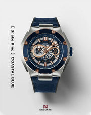 NSquare SnakeKing Automatic Watch 46mm N10.4 RG/Steel/Coastal Blue|NSquare蛇皇系列 自動表-46毫米 N10.4 海岸藍色