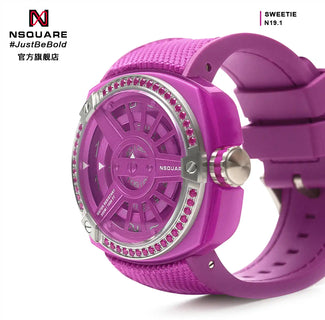 NSQUARE Sweetie Quartz Watch -51mm  N19.1 Sharp Pink|NSQUARE 甜美系列 石英錶-51毫米  N19.1 耀眼粉紅色