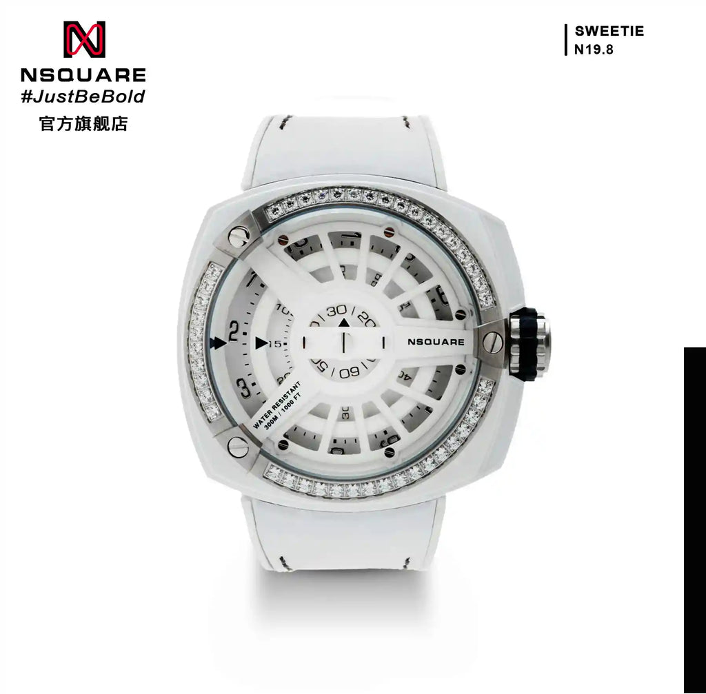 NSQUARE Sweetie Quartz Watch -51mm N19.8 White|NSQUARE 甜美系列 石英表-51毫米 N19.8 白色