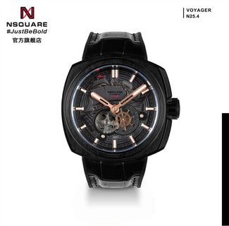 NSQUARE VOYAGER Automatic Watch -51mm  N25.4 Black/RG|NSQUARE 旅遊者 自動錶-51毫米  N25.4黑色/玫瑰金色
