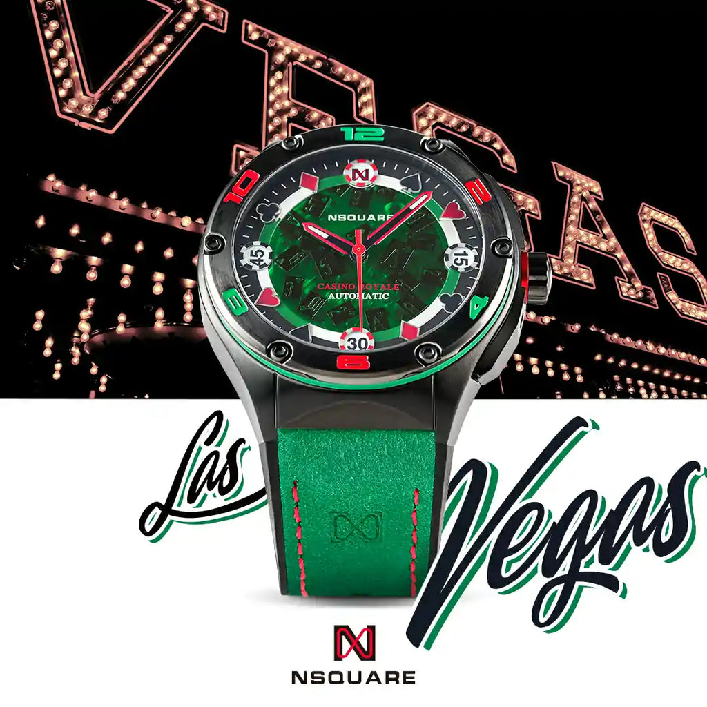 NSQUARE Casino Royale Automatic N40.1 GREEN/BLACK LIMITED EDITION|NSQUARE皇家賭場系列 自動錶N40.1 綠色/黑色限量版