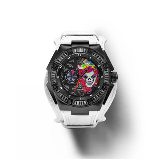 NSQUARE JAPJAP AUTOMATIC WATCH - 46MM N42.3 Blizzard White / Black|NSQUARE JAPJAP系列 自動錶-46毫米 N42.3  暴雪白/黑色 限量版