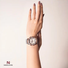 將圖片載入圖庫檢視器 NSQUARE SnakeQueen39mm Automatic Watch- N48.2 RG/Gray|NSQUARE蛇後39毫米系列自動表。 N48.2玫瑰金色/冷灰色