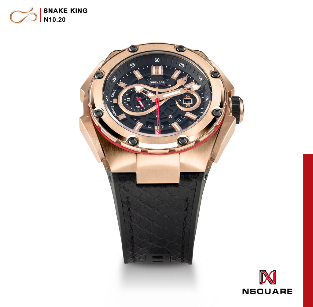 NSquare SnakeKing Automatic Watch - 46mm N10.20 Magic Gold|NSquare蛇皇系列 自動錶 - 46毫米 N10.20 魔幻金