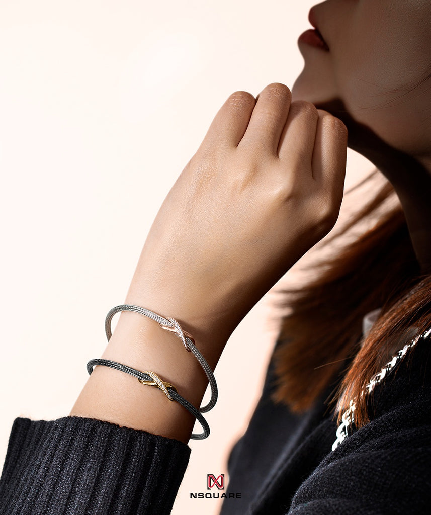 NSquare Jewellet Series Bangle 18.5cm NB3.1-B Gun Gray|NSquare Jewellet系列 手鐲 18.5厘米 NB3.1-B 槍灰色