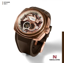 Load image into Gallery viewer, NSQUARE VOYAGER Automatic Watch -51mm  N25.1 RG/Brown|NSQUARE 旅遊者 自動錶-51毫米  N25.1 玫瑰金色/棕啡色