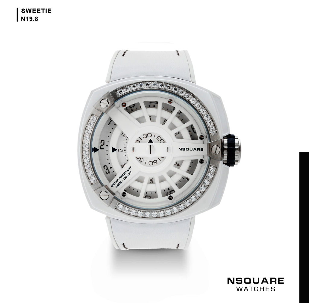 NSQUARE Sweetie Quartz Watch -51mm N19.8 White|NSQUARE 甜美系列 石英表-51毫米 N19.8 白色