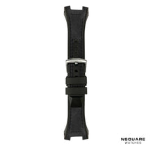 將圖片載入圖庫檢視器 N03.3 Dual-material - Black Leather with Black Rubber Strap|N03.3 雙材質 - 黑色真皮和黑色橡膠帶