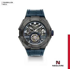 NSQUARE NM01-TOURBILLON Watch - 46mm  N35.5 Blue|NM01-陀飛輪 46毫米  N35.5藍色