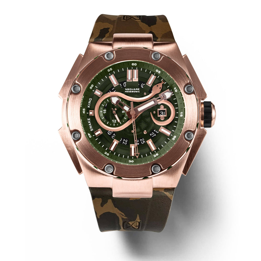 NSQUARE SnakeKing Automatic Watch-46mm N10.11LS Camper Green|NSQUARE 蛇皇系列 自動錶-46毫米  N10.11LS 軍營綠