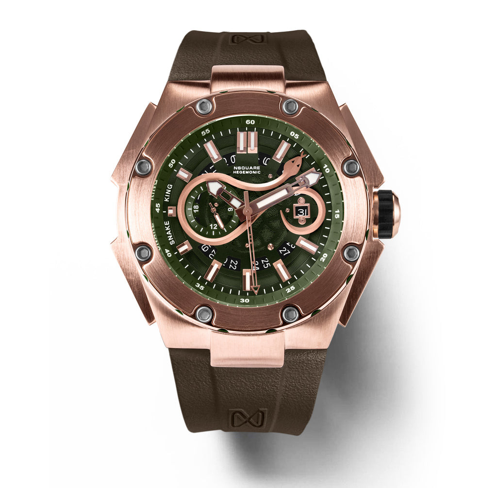 NSQUARE SnakeKing Automatic Watch-46mm N10.11LS Camper Green|NSQUARE蛇皇系列自動表-46毫米N10.11LS軍營綠