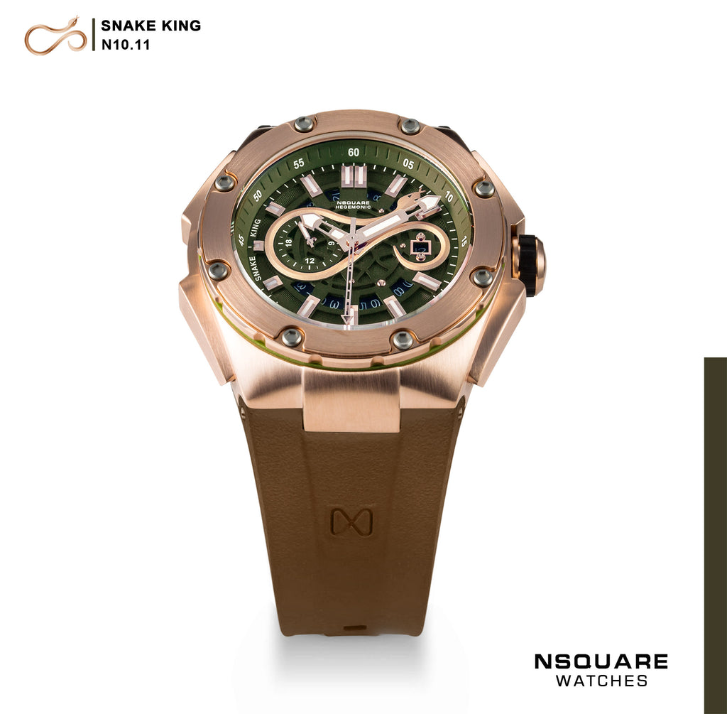 N10.11 - 棕色橡膠錶帶|N10.11 - 咖啡色橡膠帶