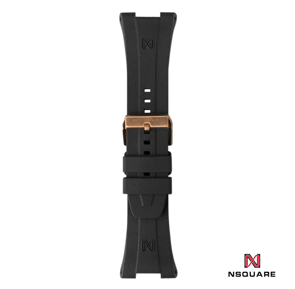 N10.8 - 黑色橡膠錶帶|N10.8 - 黑色橡膠帶
