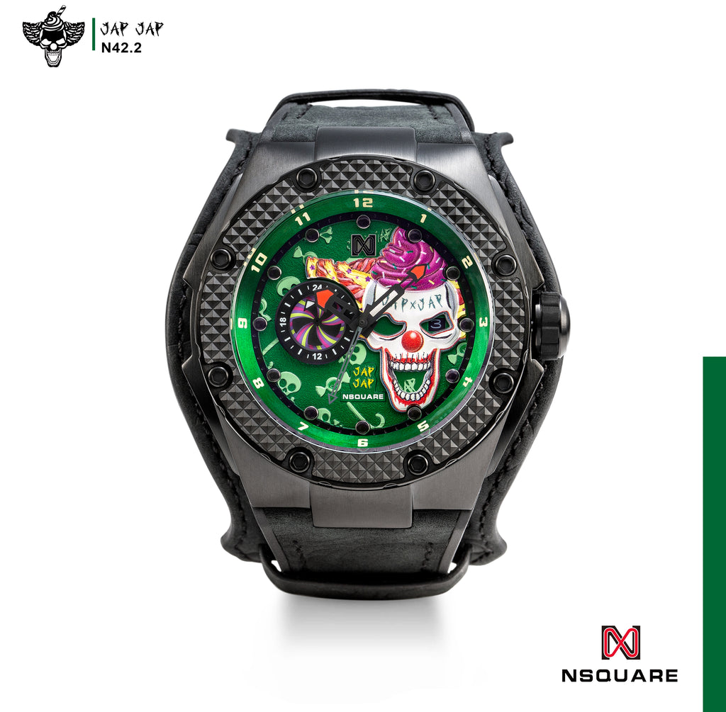 NSQUARE JAPJAP AUTOMATIC WATCH - 46MM N42.2 Violent green|NSQUARE JAPJAP系列 自動錶-46毫米 N42.2 狂暴綠色 限量版