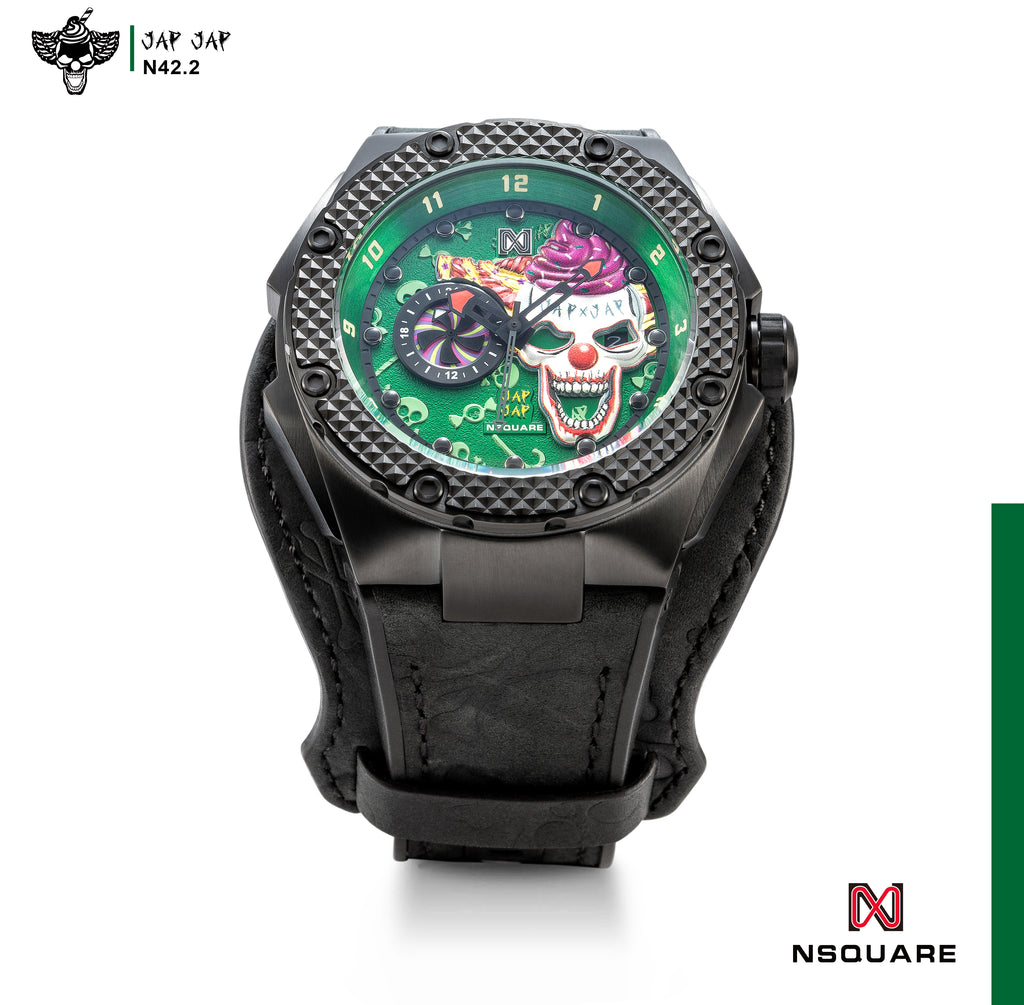 NSQUARE JAPJAP AUTOMATIC WATCH - 46MM N42.2 Violent green|NSQUARE JAPJAP系列 自動錶-46毫米 N42.2 狂暴綠色 限量版