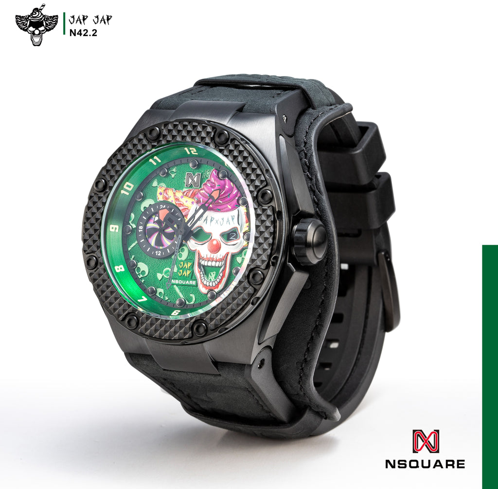 NSQUARE JAPJAP AUTOMATIC WATCH - 46MM N42.2 Violent green|NSQUARE JAPJAP系列 自動錶-46毫米 N42.2 狂暴綠色 限量版