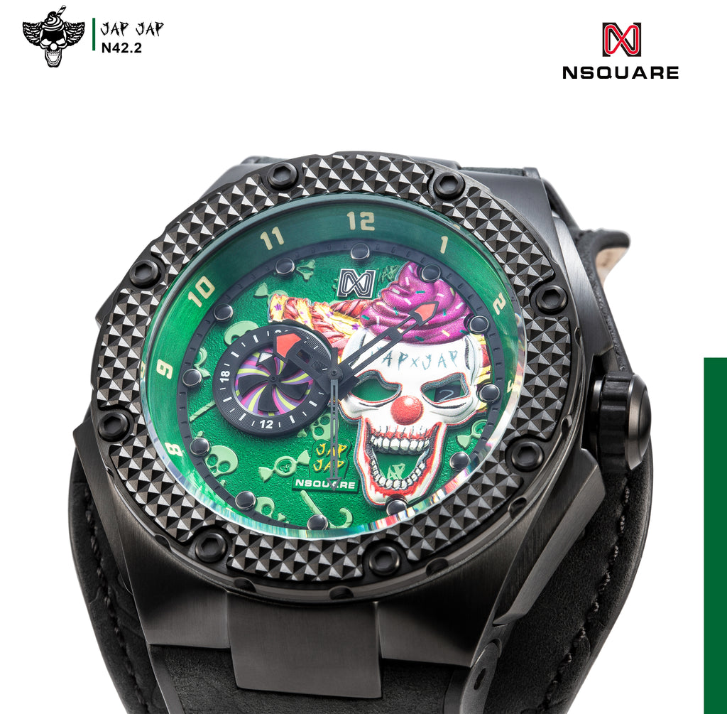 NSQUARE JAPJAP AUTOMATIC WATCH - 46MM N42.2 Violent green|NSQUARE JAPJAP系列 自動表-46毫米 N42.2 狂暴綠限量版