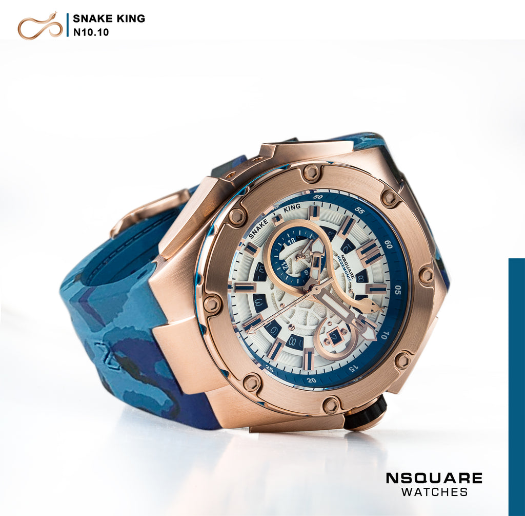 NSQUARE SnakeKing Automatic Watch-46mm N10.10C Magic Blue|NSQUARE 蛇皇系列 自動錶-46毫米  N10.10C魔幻藍