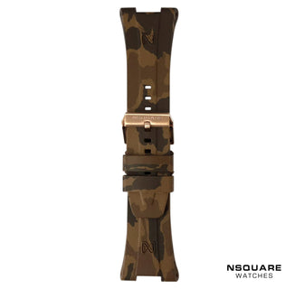 N 10-BROWN CAMOUFLAGE RUBBER STRAP | N 10-啡色橡膠迷彩帶