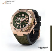 NSQUARE SnakeKing Automatic Watch-46mm N10.11LS Camper Green|NSQUARE 蛇皇系列 自動錶-46毫米  N10.11LS 軍營綠