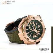 NSQUARE SnakeKing Automatic Watch-46mm N10.11LS Camper Green|NSQUARE 蛇皇系列 自動錶-46毫米  N10.11LS 軍營綠