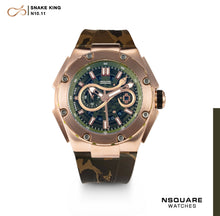 將圖片載入圖庫檢視器 NSQUARE SnakeKing Automatic Watch-46mm N10.11CS Camper Green|NSQUARE蛇皇系列自動表-46毫米N10.11CS軍營綠