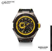 Load image into Gallery viewer, NSQUARE SnakeKing Automatic Watch-46mm N10.3 Gray/Tour Yellow/Black|蛇皇系列 自動錶-46毫米  N10.3 灰色/旅行黃/黑色