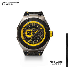 Load image into Gallery viewer, N 10-BLACK STRAP YELLOW STITCH | N 10-黒錶帶黃線